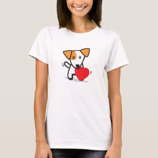 T-shirt Chien avec le coeur