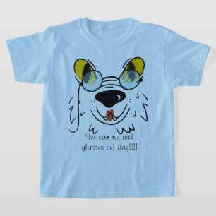 T-shirt Chien avec lunettes Yay nous pouvons voir!