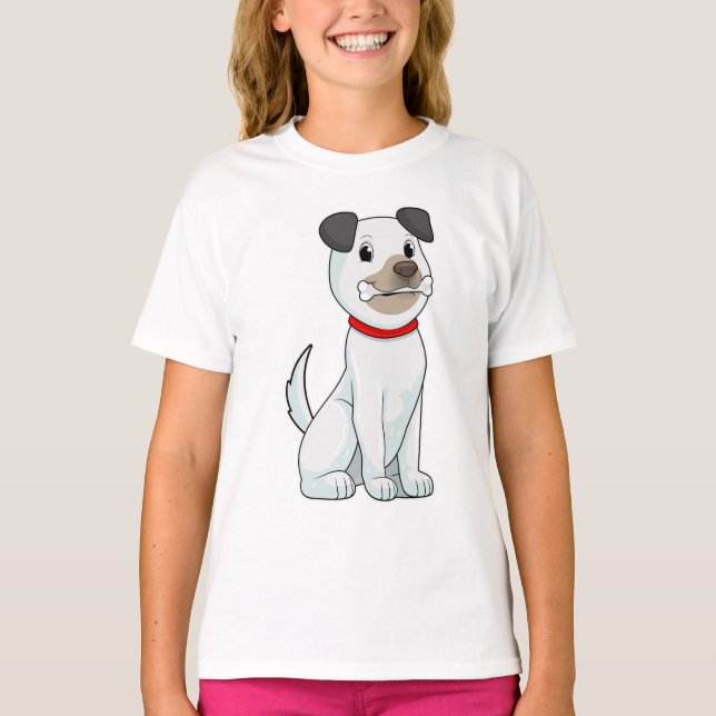 T-shirt Chien avec os (Devant)
