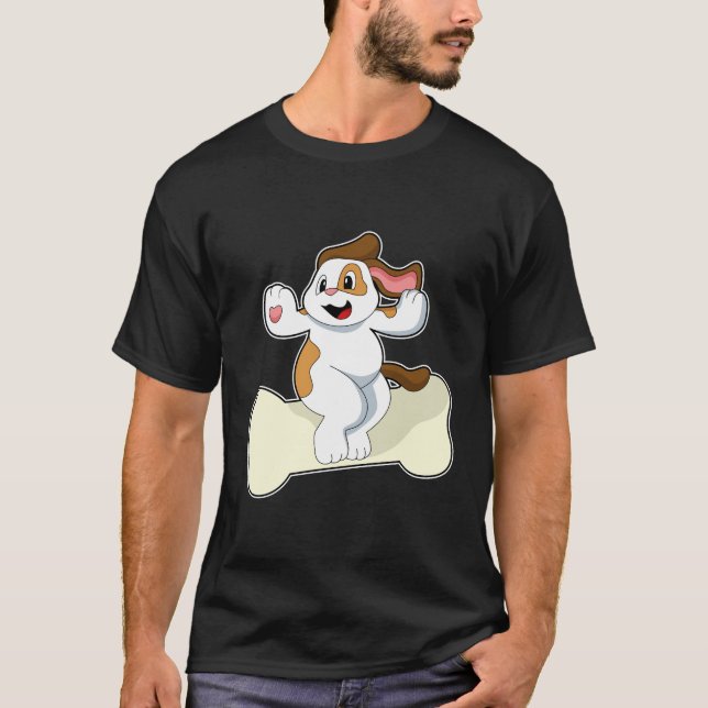 T-shirt Chien avec os (Devant)