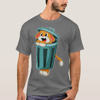T-shirt Chien avec poubelle