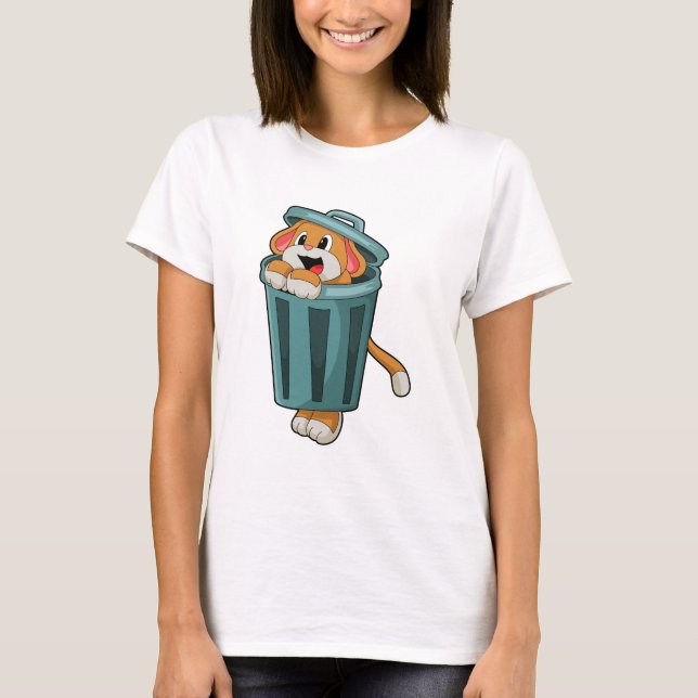 T-shirt Chien avec Trashcan (Devant)