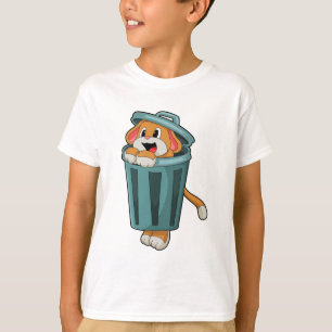 T-shirt Chien avec Trashcan