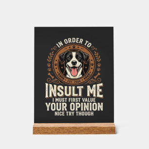 T-Shirt Chien Avis Drôle Insulte