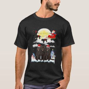 T-shirt Chien Barbet Père Noël Sleigh Christmas Lover