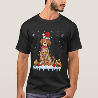T-shirt Chien Basenji Portant Le Chapeau Du Père Noël Amou