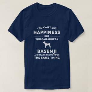 T-shirt Chien Basenji race adoption bonheur