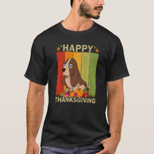 T-shirt Chien Basset Hound Graphique Rétro Famille Assorti