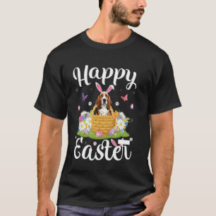 T-shirt Chien Basset Hound Joyeuses Pâques Chasse aux œufs