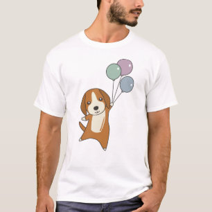 T-shirt Chien beagle Monte Avec Des Ballons