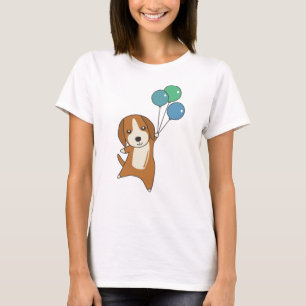 T-shirt Chien beagle Monte Avec Des Ballons