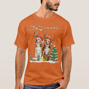T-shirt Chien beagle Noël Arbre clair Noël Neige Père Noël