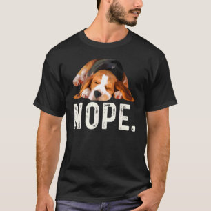 T-shirt Chien Beagle Nope Lazy
