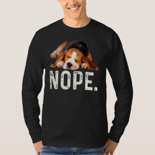 T-shirt Chien Beagle Nope Lazy