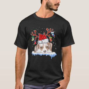 T-shirt Chien beagle Santa Hat Noël Pyjamas Noël Famille