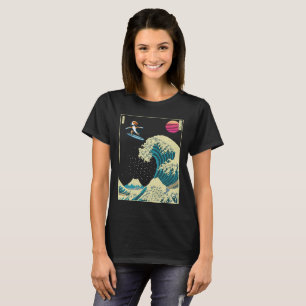 T-shirt Chien beagle surfant sur une vague Kanagawa Japona