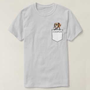 T-shirt Chien beagle Téléchargez votre nom d'animal de com
