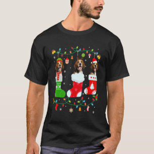 T-shirt Chien beagle Trois Chaussettes de Noël Chandail Ch