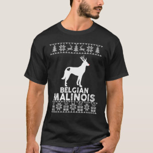 T-shirt Chien belge Malinois Reindeer laide Noël Swea