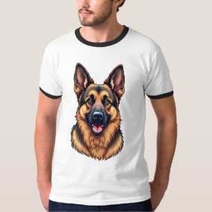 T-shirt Chien berger allemand - Amour de chien loyal et in