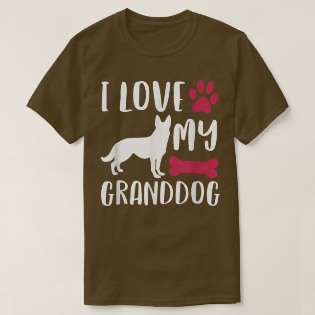 T-shirt Chien berger allemand Grand-mère Grand-père Grand- (Design devant)