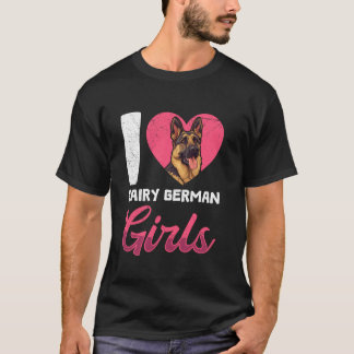 T-shirt Chien berger allemand J'AIME CHEVEUX FILLES ALLEMA