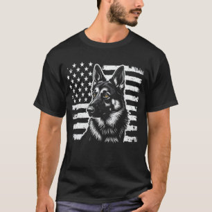 T-shirt Chien berger allemand USA Drapeau américain 4 juil