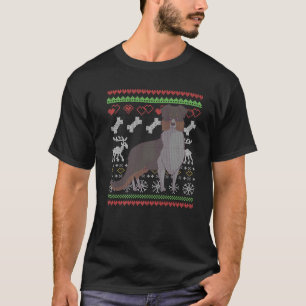 T-shirt Chien berger australien Père Noël laid Noël