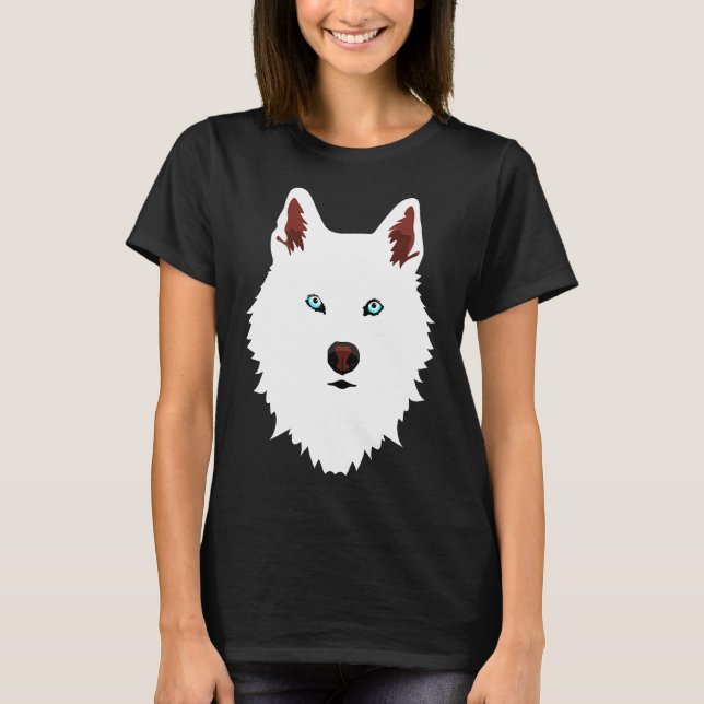 T-shirt Chien blanc Husky (Devant)