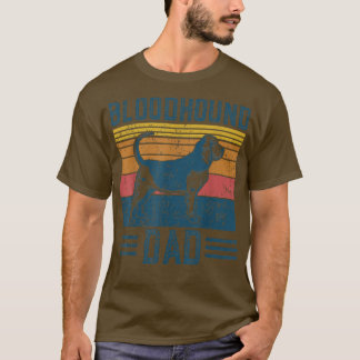 T-shirt Chien Bloodhound Papa Vintage Bloodhound Papa 