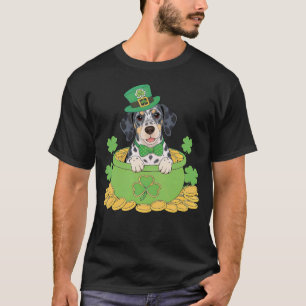 T-shirt Chien Bluetick Coonhound St. Patricku2019s Day Sha