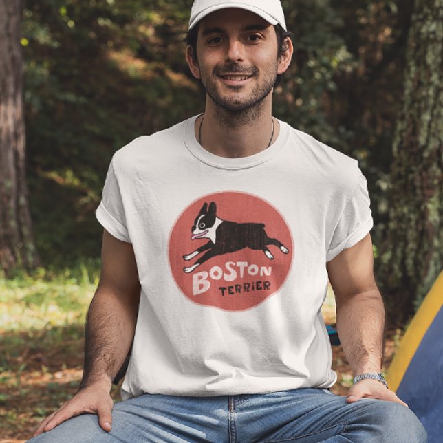 T-shirt Chien Boston Terrier Cool Style Vintage Mignon (Créateur téléchargé)