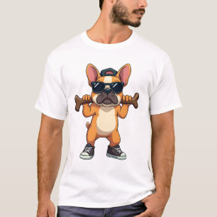T-shirt Chien Bouledogue Français Vintage Cool Transportan