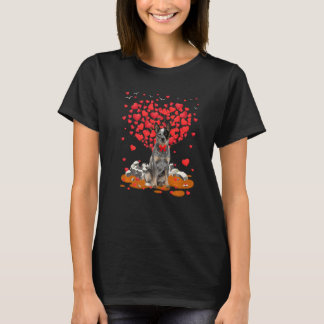 T-shirt Chien Bouvier Australien Cœur Saint Valentin Papa 