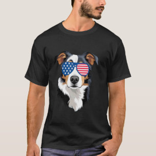 T-shirt Chien Bouvier Australien Drapeau Américain Patriot