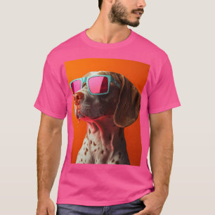 T-shirt Chien bracco italiano cool avec des lunettes de so