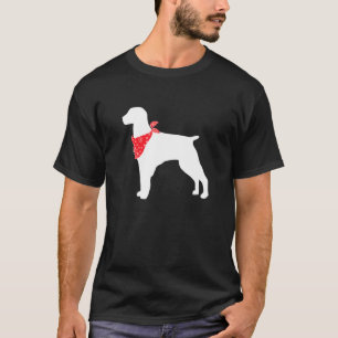 T-shirt Chien breton portant le Bandana rouge