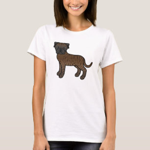 T-shirt Chien Bullmastiff bringé de dessin animé mignon