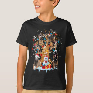 T-shirt Chien cadeau de l'ornement de Noël malinois belge