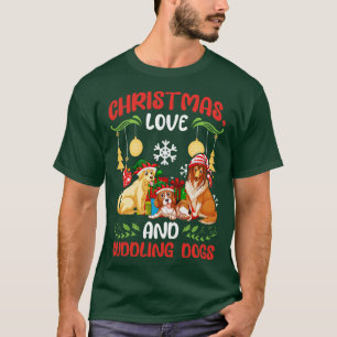 T-shirt Chien Carlin Amour Pour Animaux Noël Amour Et Chie