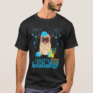 T-shirt Chien Carlin juif Menorah Hanoukka Pajamas Chanuka