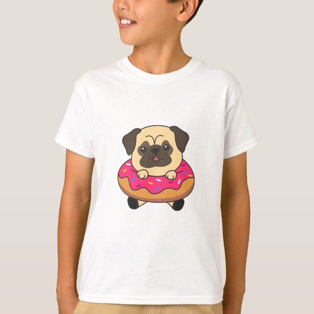 T-shirt Chien Carlin Mignonne Chien Chien Chien Chien Pain (Devant)