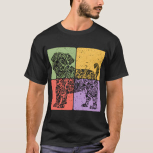 T-shirt Chien Carlin Vintage Rétro Esthétique