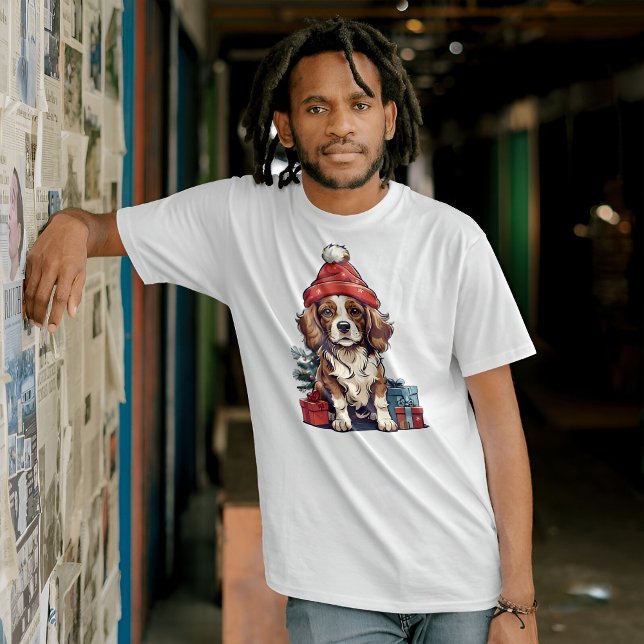 T-shirt Chien Cavalier Espagnol de Noël (Créateur téléchargé)