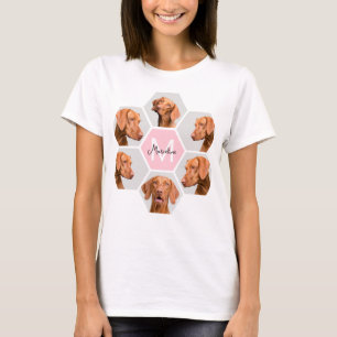 T-shirt Chien Chat Animaux de compagnie Photo Collage Pers