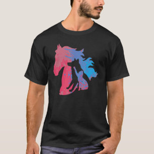 T-shirt Chien Chat Cheval Animaux Quatre Legs Amusants