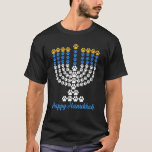 T-shirt Chien Chat Patte Vacances Hanukkah Chien Maman C
