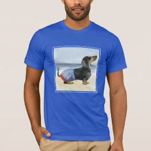 T-shirt Chien chaud   Chiot Dans Les Troncs De Baignade
