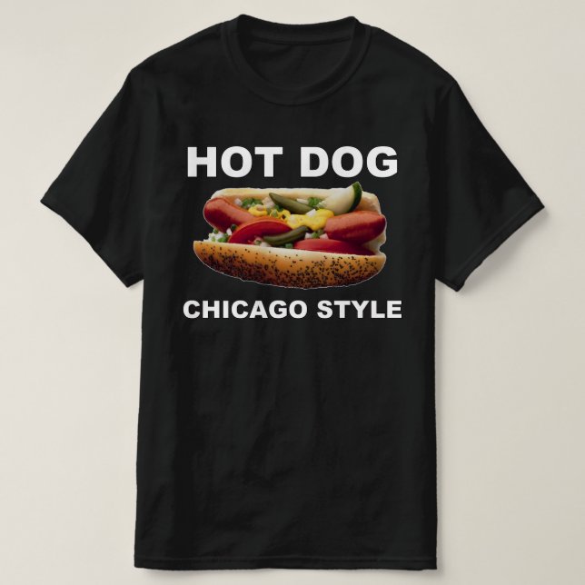T-shirt Chien chaud de style Chicago (Design devant)