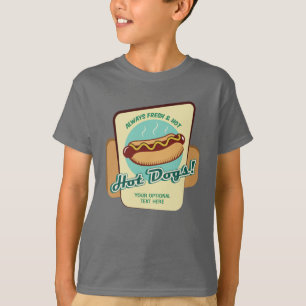 T-shirt Chien chaud de texte personnalisé